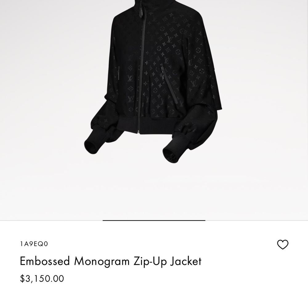 Louis Vuitton Black Monogram Bomber Jacket